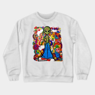 Alien hippy Crewneck Sweatshirt